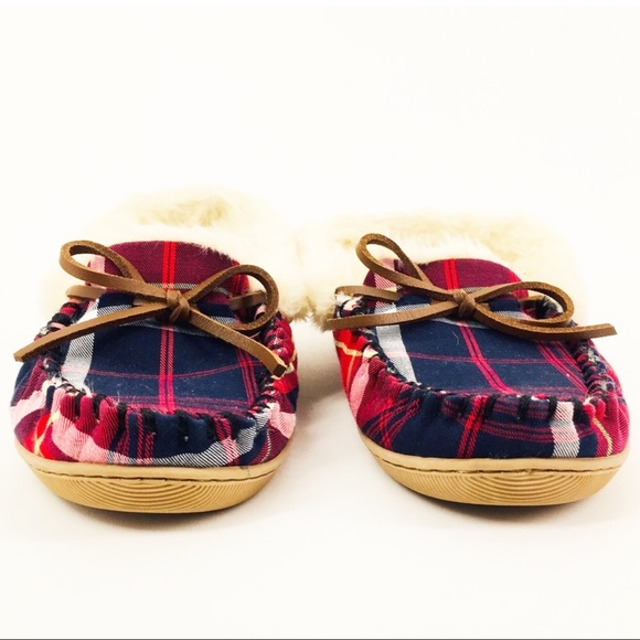 J CREW Tartan Plaid Moccasins Size 6 - Picture 2 of 6